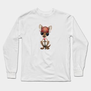 Cute Baby Kangaroo Firefighter Long Sleeve T-Shirt